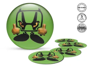 Domed Badges Logo Stylish Wheel Stickers